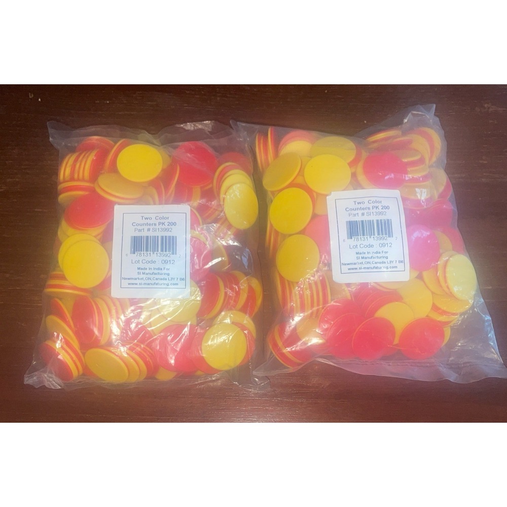Bundle Two Packs Of Two Color Counters Pack Of 200 Each Math Homeschool Crafts